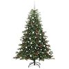 vidaXL Kunstkerstboom Groen 180 cm PVC en Metaal en Plastic