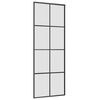 vidaXL Schuifdeur met beslag 76x205 cm ESG-glas en aluminium