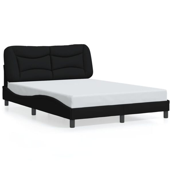 vidaXL Bedframe zonder matras "Hvar" stof zwart 140x200 cm