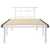 vidaXL Bedframe metaal wit 100x200 cm
