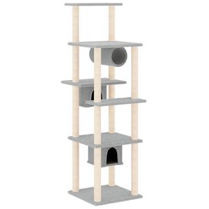 vidaXL Kattenmeubel met sisal krabpalen 169 cm lichtgrijs