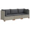 vidaXL 3 st Rieten Loungeset met Kussens GENDT Natuurlijk rattan