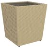 vidaXL 5-delige Bistroset poly rattan en gehard glas beige