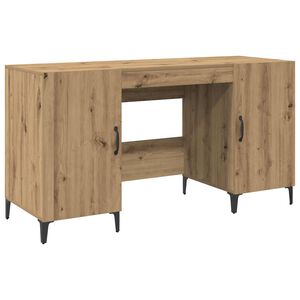 vidaXL Bureau Ambachtelijk eiken 140 x 50 x 75 cm Bewerkt hout