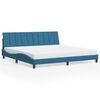 vidaXL Bedframe met LED zonder matras "Hanko" fluweel blauw 200x200 cm