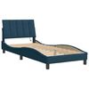 vidaXL Bedframe met LED zonder matras "Hanko" fluweel blauw 80x200 cm