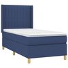 vidaXL Boxspring met matras stof blauw 80x200 cm