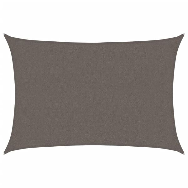 vidaXL Zonnezeil 160 g/m² 2,5x3,5 m HDPE antracietkleurig