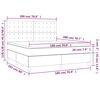 vidaXL Boxspring met matras en LED stof blauw 180x200 cm