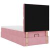 vidaXL Ottoman bed met matrassen 100x200cm fluweel roze