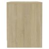 vidaXL Nachtkastjes 2 st 45x34x44,5 cm bewerkt hout sonoma eikenkleur