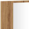 vidaXL Spiegelkast LED 90x12x45 cm bewerkt hout artisanaal eikenkleur