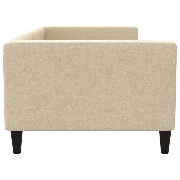 vidaXL Slaapbank 90x200 cm stof crèmekleurig