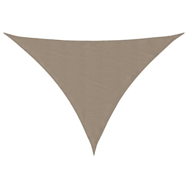 vidaXL Zonnescherm driehoekig 4x5x6,4 m oxford stof taupe
