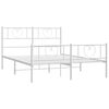 vidaXL Bedframe met hoofd- en voeteneinde metaal wit 120x200 cm