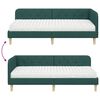 vidaXL Hoekbedframe met matras Donkergroen 100 x 200 cm Stof