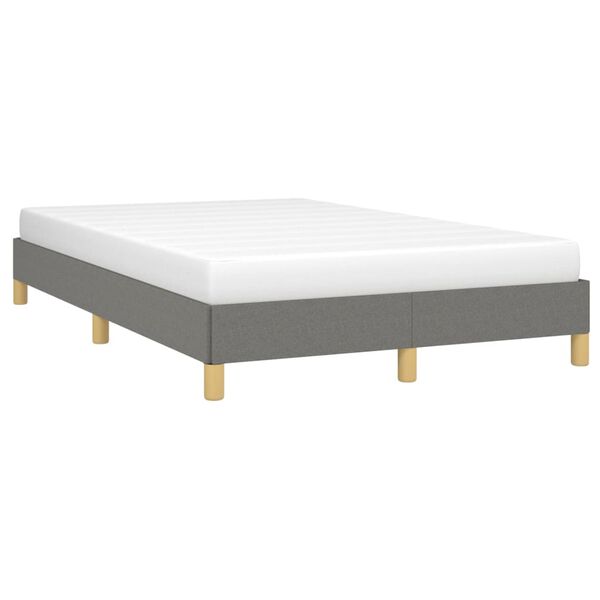 vidaXL Bedframe zonder matras 120x200 cm stof donkergrijs