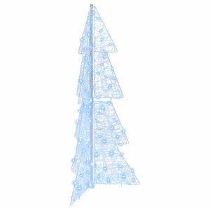 vidaXL Kerstboom 100 LED's Koud Wit 120 cm Acryl