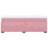vidaXL Boxspring met matras fluweel roze 80x200 cm