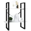vidaXL Boekenkast met 2 schappen 60x30x70 cm bewerkt hout wit