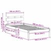 vidaXL Bedframe met hoofdeinde Bruin 100 x 200 cm Massief grenenhout