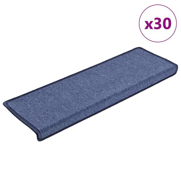 vidaXL Trapmatten 30 st 65x21x4 cm Blauw Rechthoekige Rand