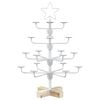 vidaXL Metalen kerstboom met houder KUOPIO 60 cm Staal Wit