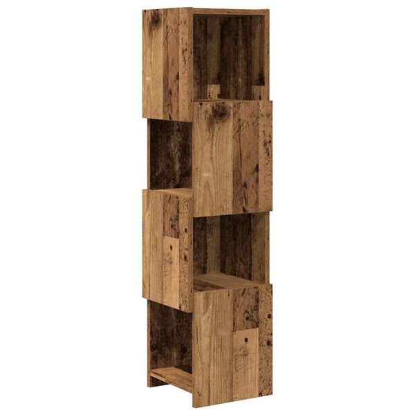 vidaXL Hoekkast Oudhout 25,5x25x102cm Bewerkt hout