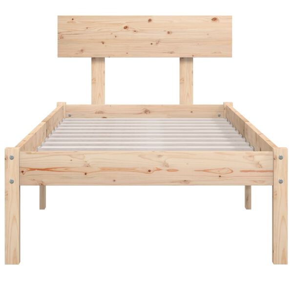 vidaXL Bedframe massief grenenhout 90x200 cm