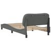 vidaXL Bedframe zonder matras "Hvar" stof donkergrijs 100x203 cm