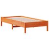 vidaXL Bedframe zonder matras massief grenenhout wasbruin 90x190 cm