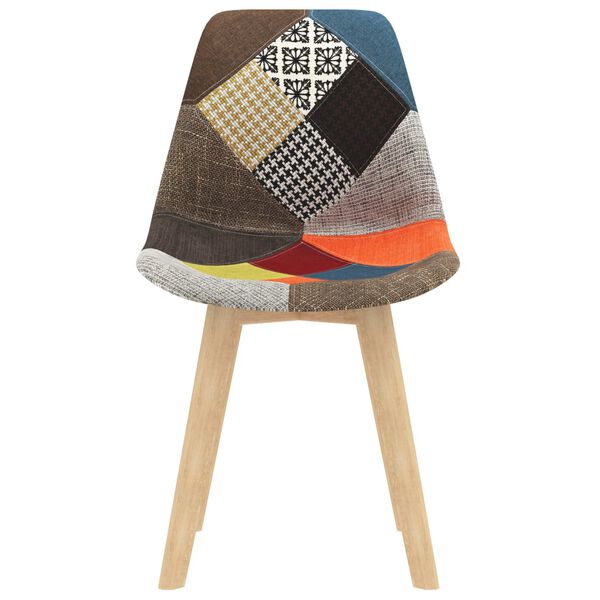 vidaXL Eetkamerstoelen 6 st met patchwork ontwerp stof meerkleurig