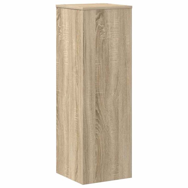 vidaXL Plantenstandaard 33x33x100 cm bewerkt hout sonoma eikenkleurig