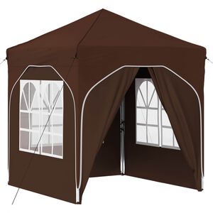 vidaXL Pop-up partytent 192 x 192 x 245 cm Bruin