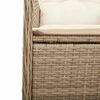 vidaXL 5-delige Bistroset met kussens poly rattan beige