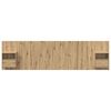 vidaXL Hoofdbord Met Kast met lade 3 pcs Artisan Eiken Bewerkt hout