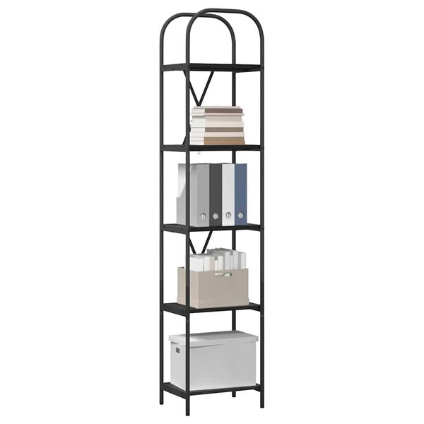 vidaXL Boekenkast Zwart eiken 40 x 30 x 183 cm Bewerkt hout