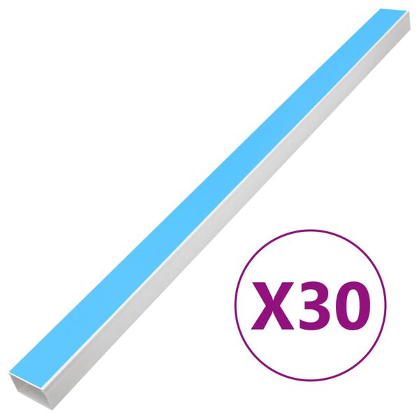 vidaXL Kabelgoot zelfklevend 50x25 mm 30 m PVC