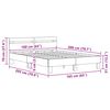 vidaXL Bedframe met hoofdeinde Artisan Eiken 160 x 200 cm Bewerkt hout