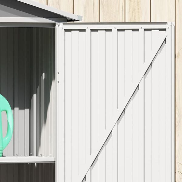 vidaXL Tuinschuur 116x45x175 cm gegalvaniseerd staal grijs