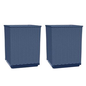 vidaXL Plantenbakken 2 st 30x30x37 cm polypropeen blauwgrijs