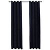 vidaXL Gordijn verduisterend met ringen 2 st 140x245 cm fluweel zwart