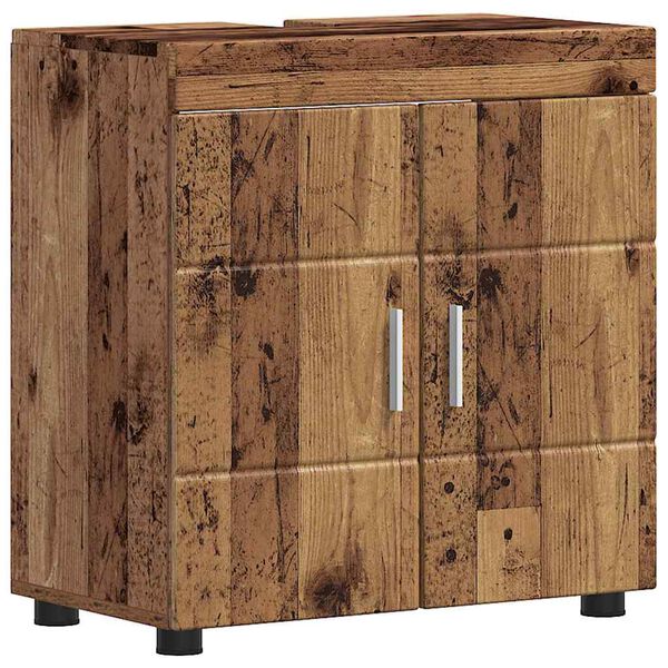vidaXL Badkamerkastenset TULUM Oud Hout 60 x 34 x 63 cm Bewerkt hout