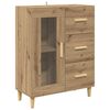 vidaXL Hoge kast Artisan Eiken 69,5 x 34 x 180 cm Bewerkt hout