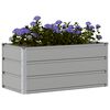vidaXL Plantenbak Lichtgrijs 100 x 50 x 45 cm Gegalvaniseerd staal
