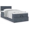 vidaXL Ottoman bed met matras 80x200cm fluweel donkergrijs