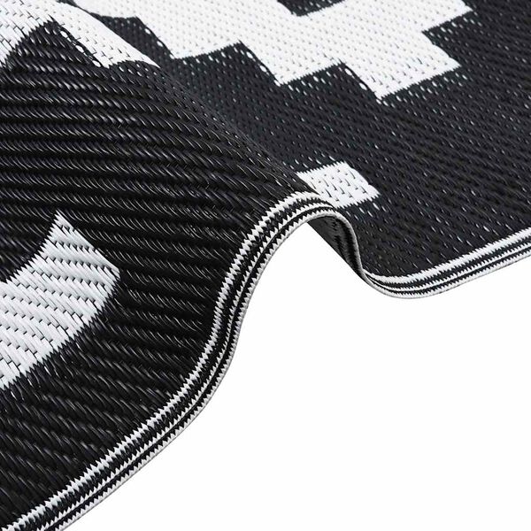 vidaXL Buitenkleed ARAKIL 190x290 cm PP wit en zwart