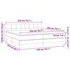 vidaXL Boxspring met matras en LED fluweel donkerblauw 200x200 cm