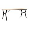 vidaXL Eettafel Y-frame 200x100x75 cm massief grenenhout en staal