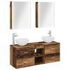 vidaXL Badkamermeubelset 5 pcs Oud hout Bewerkt hout en glas